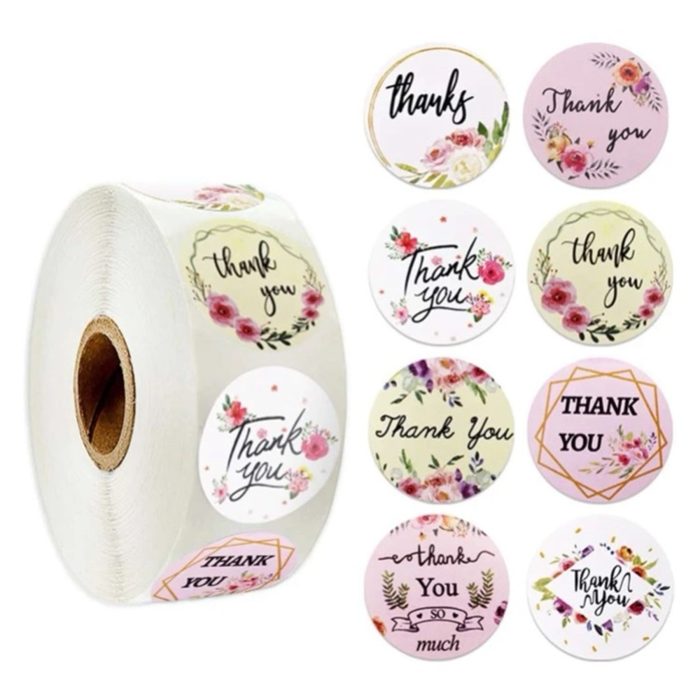 500 thank you stickers